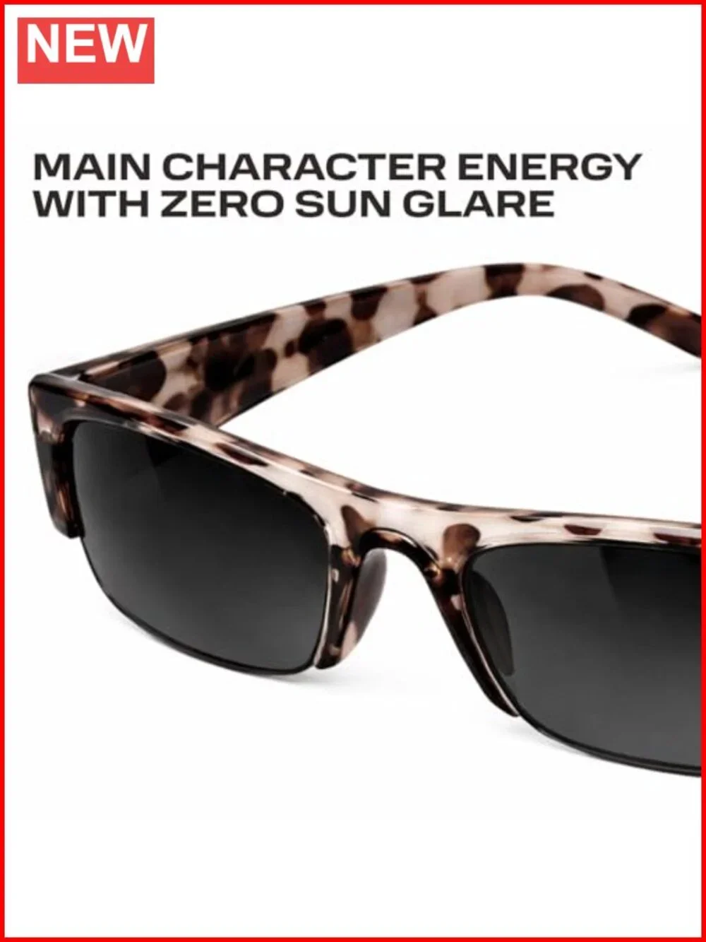 Polarized Semi Rimless Round Sunglasses with UV Protection
